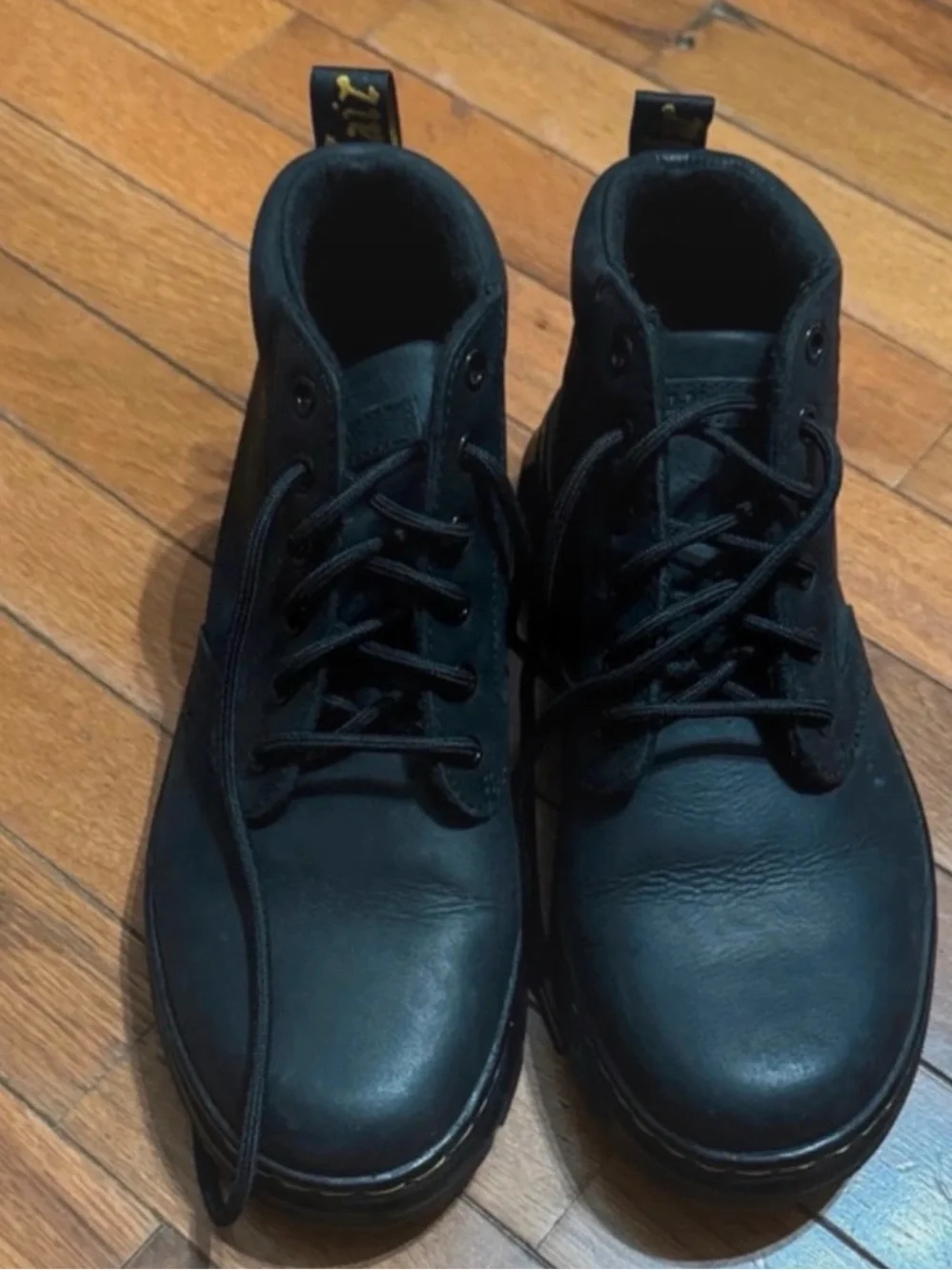 Dr. Martens Black Leather Lace-Up Ankle Boots